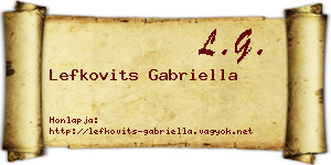 Lefkovits Gabriella névjegykártya